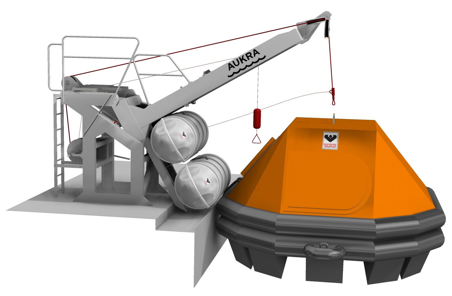 Aukra Maritime AMLR life-raft davit